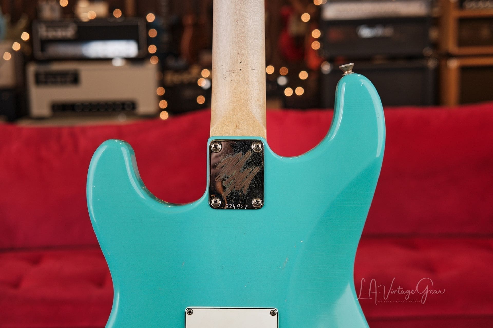 Mario Martin "Model S" Electric Guitar - Relic'd Seafoam Green Finish, Brazilian Board, & Arcane Pickups! - Image 9