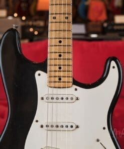Danocaster Black Double Cut Electric Guitar - With Ron Ellis Pickups - Image 4