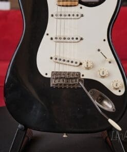 Danocaster Black Double Cut Electric Guitar - With Ron Ellis Pickups - Image 5