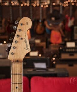 Danocaster Black Double Cut Electric Guitar - With Ron Ellis Pickups - Image 6