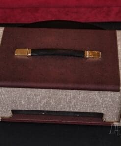 Kerry Wright Headshell - In Fawn and Vintage Red Cadillac Leather! - Image 7