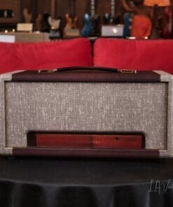 Kerry Wright Headshell - In Fawn and Vintage Red Cadillac Leather!