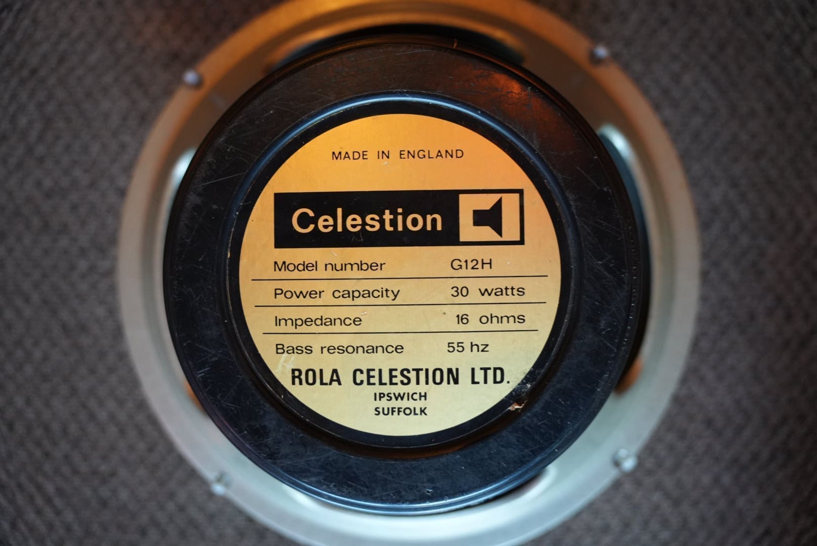 Vintage 1970s Celestion Rola G12H 30w16ohm Blackback 55hz Speakers