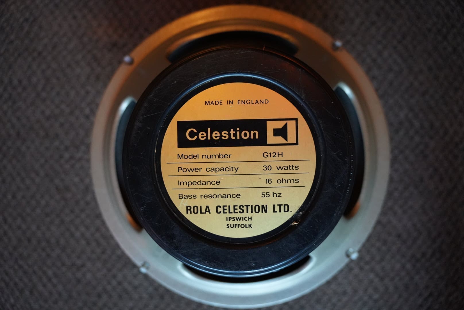 Vintage 1970s Celestion Rola G12H 30w16ohm Blackback 55hz Speakers PAIR