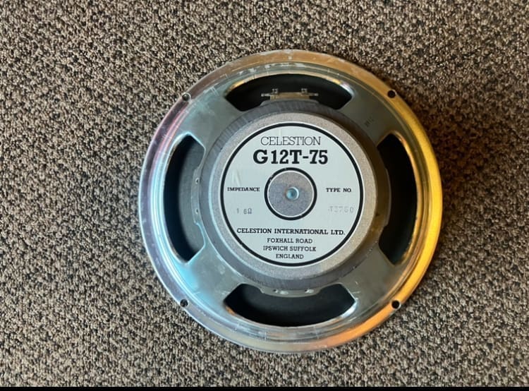 Celestion G12T-75 -- 75 Watt 16ohm 12" -- 1987 -- 1 of 2