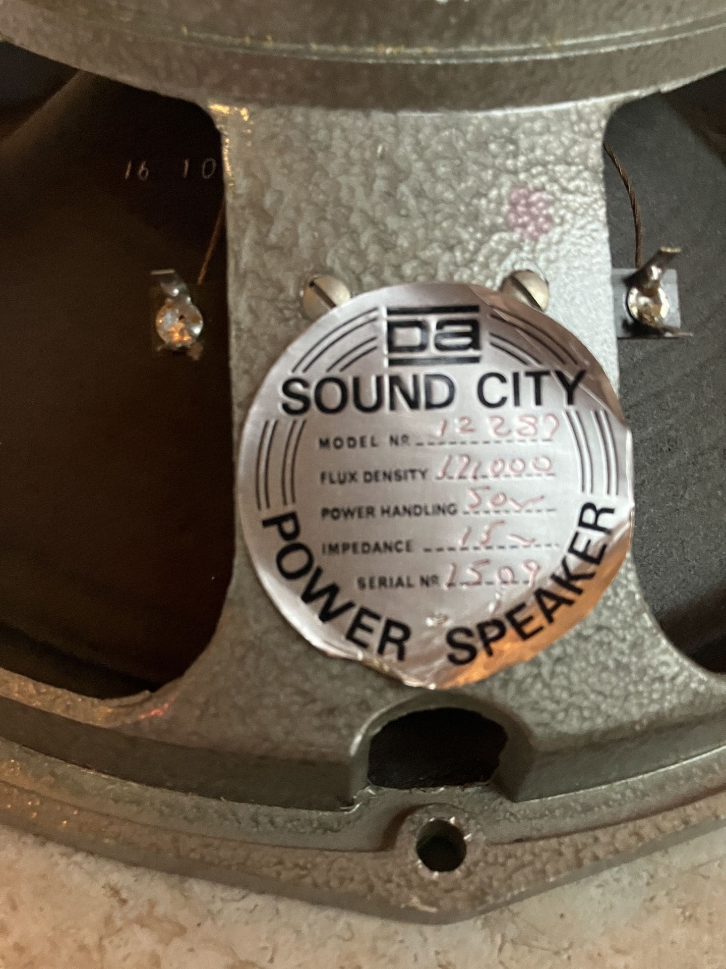 Sound City Fane Speaker -- Model 12287 -- 50 Watts 16ohm 12" 2 of 2 - Image 3