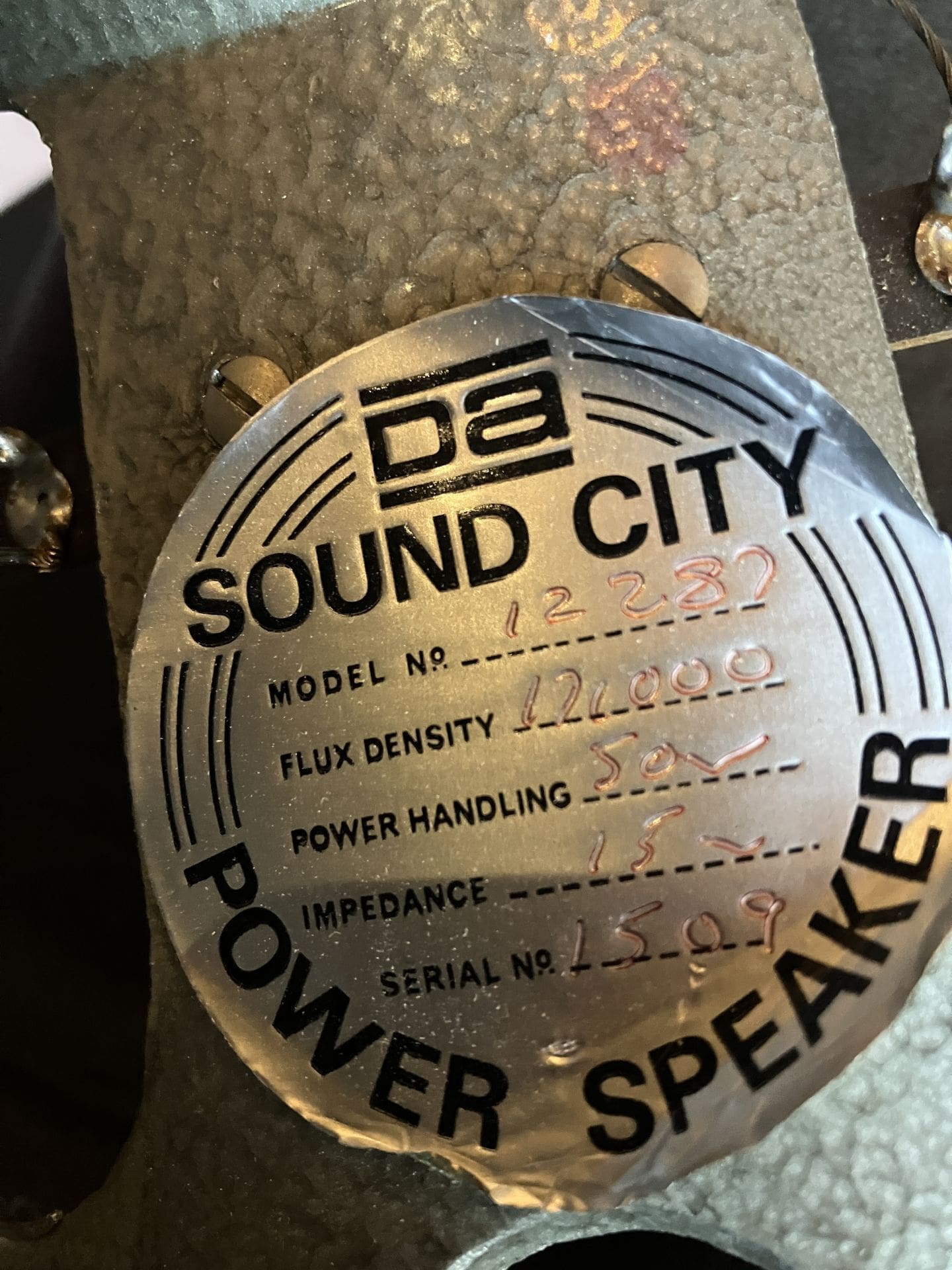 Sound City Fane Speaker -- Model 12287 -- 50 Watts 16ohm 12" 2 of 2 - Image 6