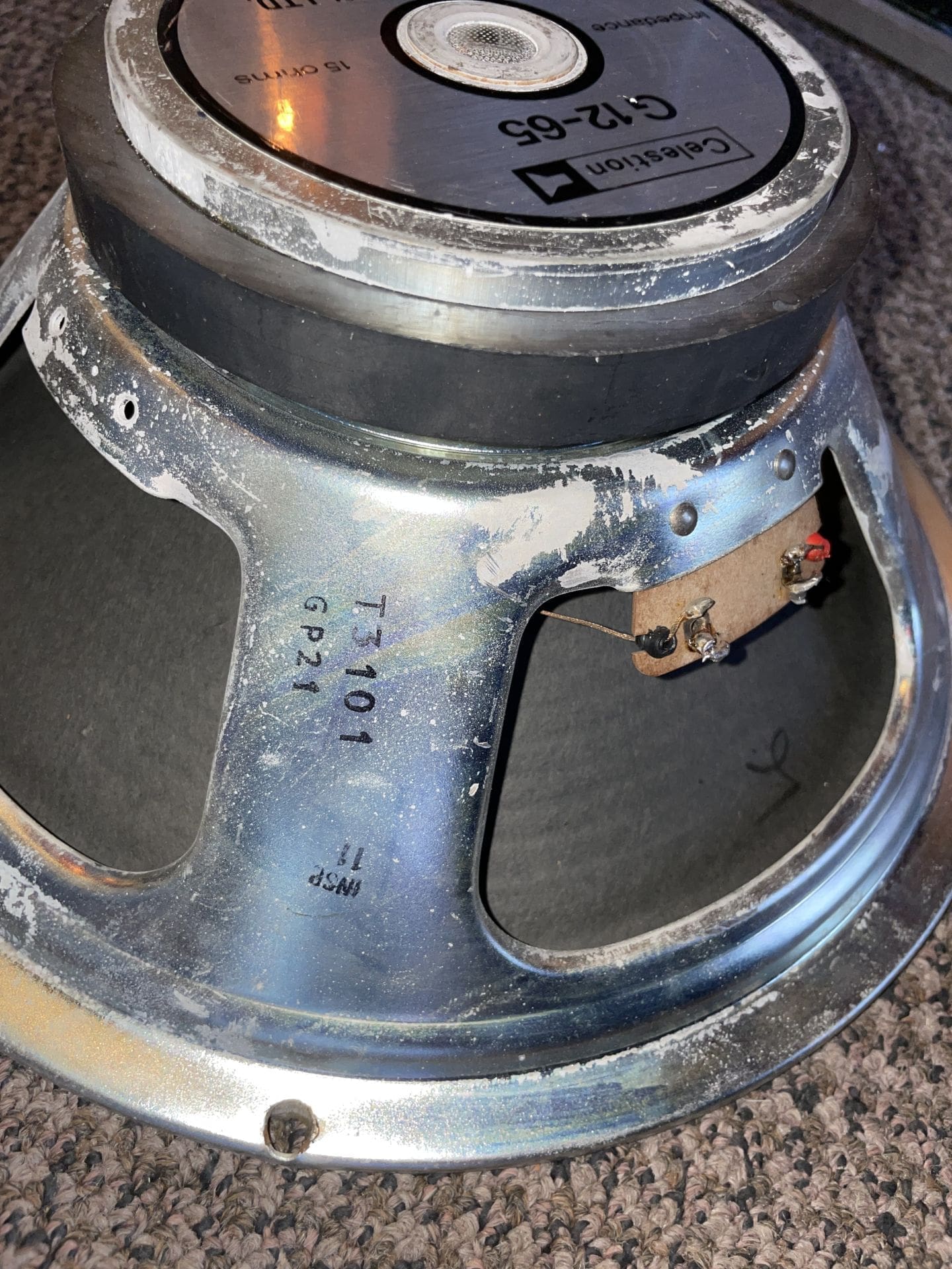 PAIR - 1980s Rola Celestion G12-65 T3054 Speaker 12" / 15 ohm - Image 7