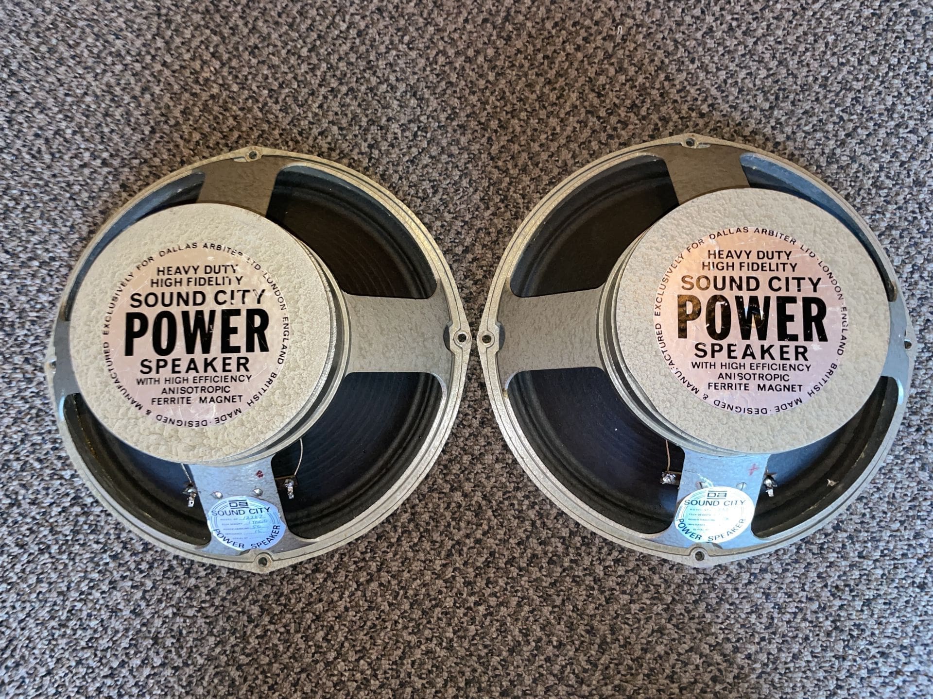 PAIR Fane Sound City Pulsonic Cone Speakers