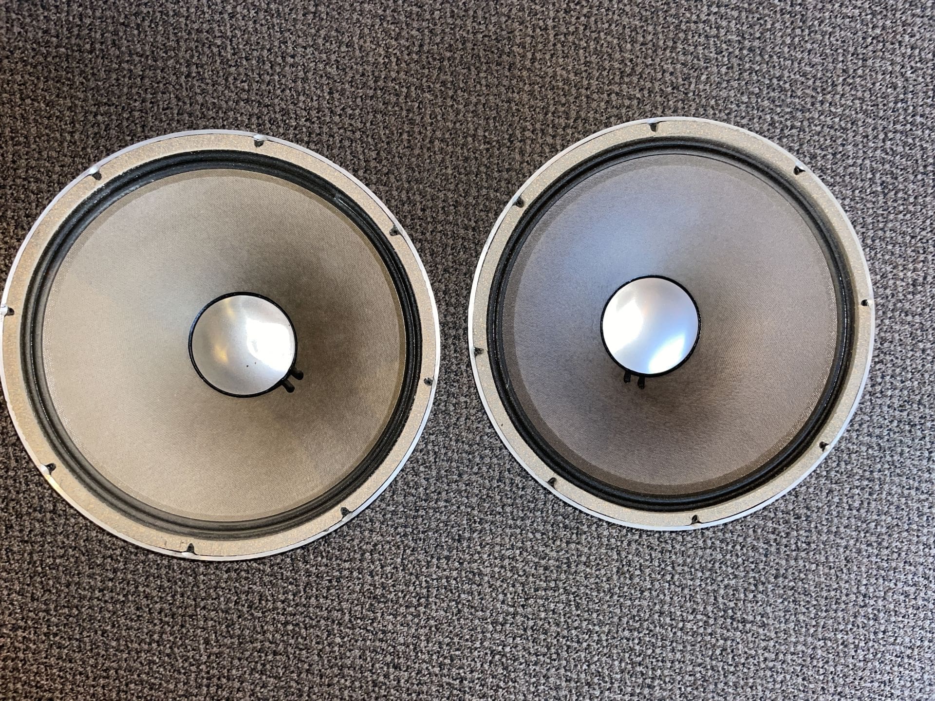 PAIR of JBL E-130 15″ 8 Ohm Guitar Speakers – LA Vintage Gear
