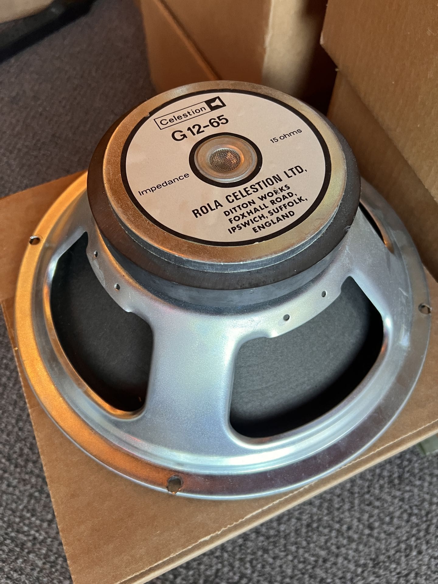 Celestion G12 65 — 16ohm 12″ — 1983 – LA Vintage Gear