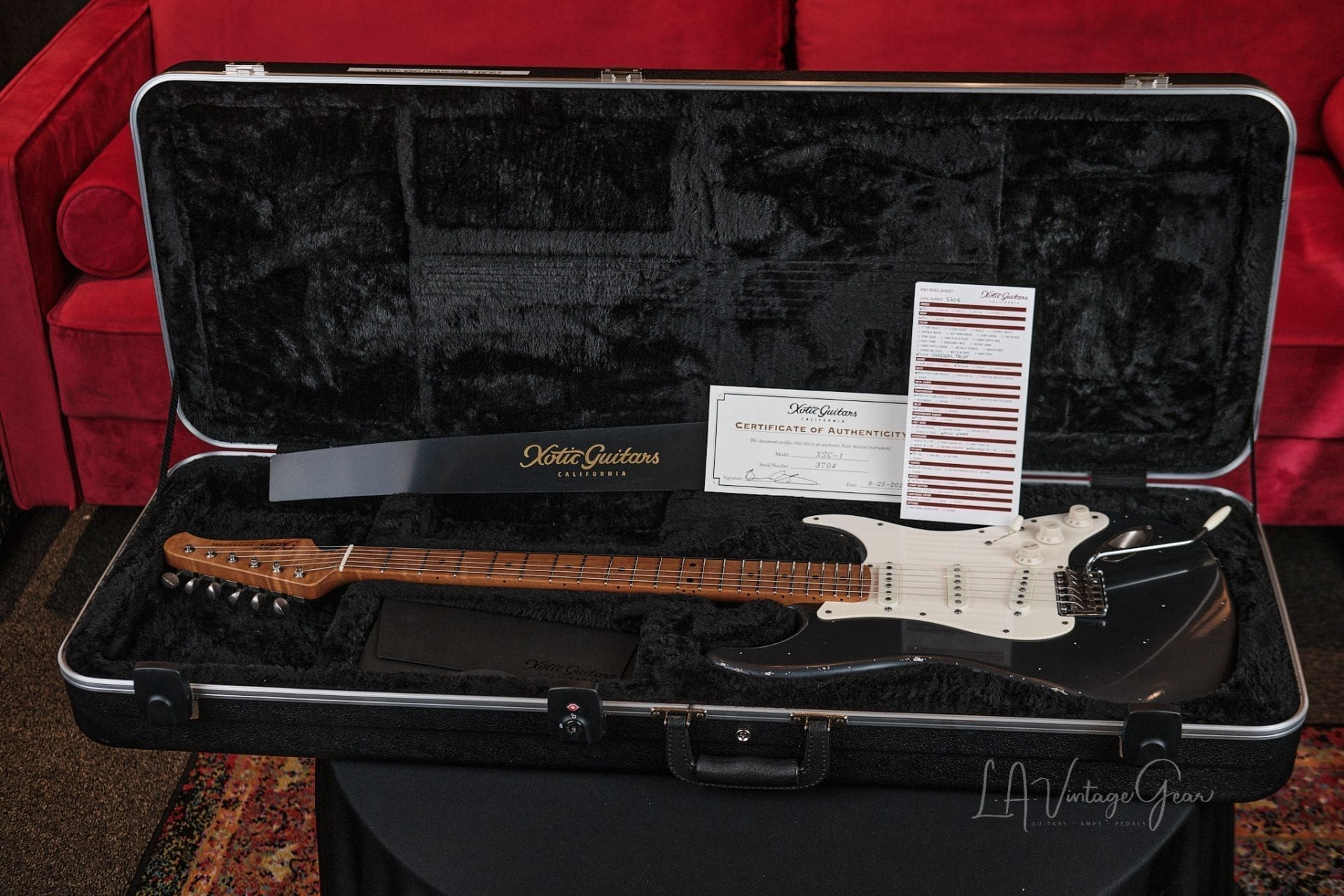 Xotic XSC-1 S-Style Relic’d Electric Guitar – Charcoal Frost Finish #3704 - One of Ten We Just Got In! - Image 14