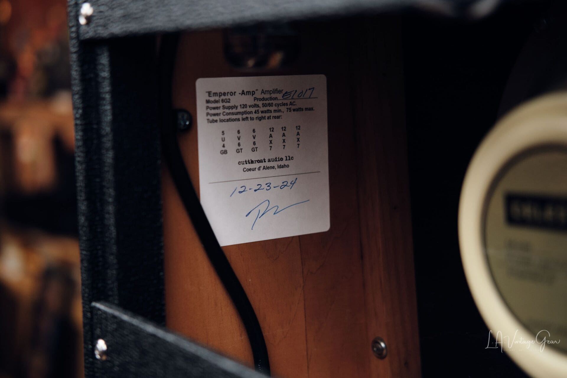 Cutthroat Audio "Emperor" 1x10 16 Watt Guitar Combo Amplifier - an Homage to the 6G2 Brown Princeton! - Image 8