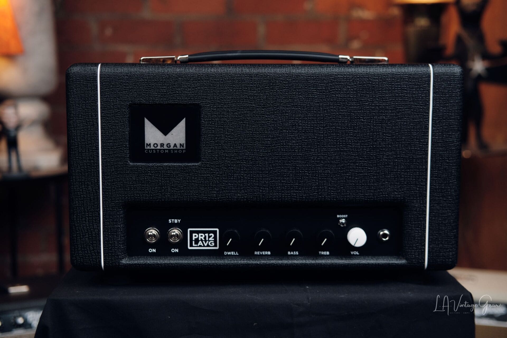 Morgan Custom PR12 LAVG Guitar Amplifier Head in Black Tolex - LAVG Proprietary
