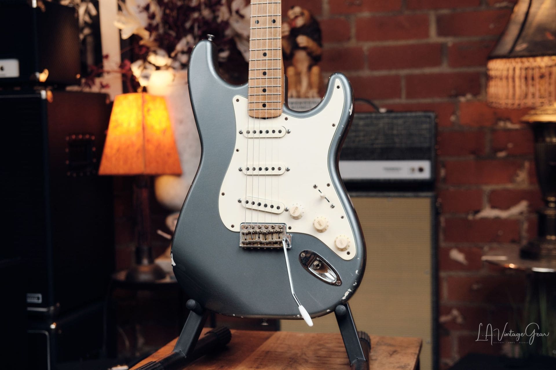 Mario Martin "Model S" Electric Guitar - Charcoal Frost & Rocketfire Pickups! - Image 4