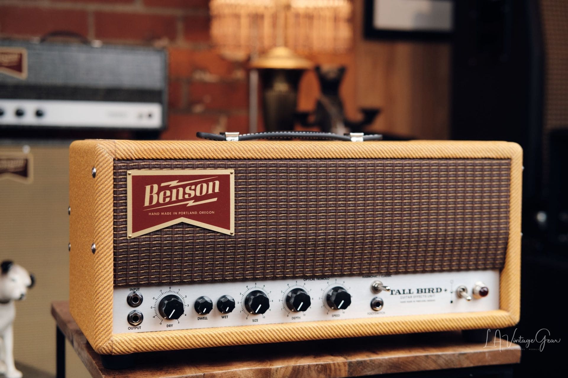 Benson Tall Bird Reverb Plus - Reverb and Optical Tremolo In Aged Tweed!! - Image 2