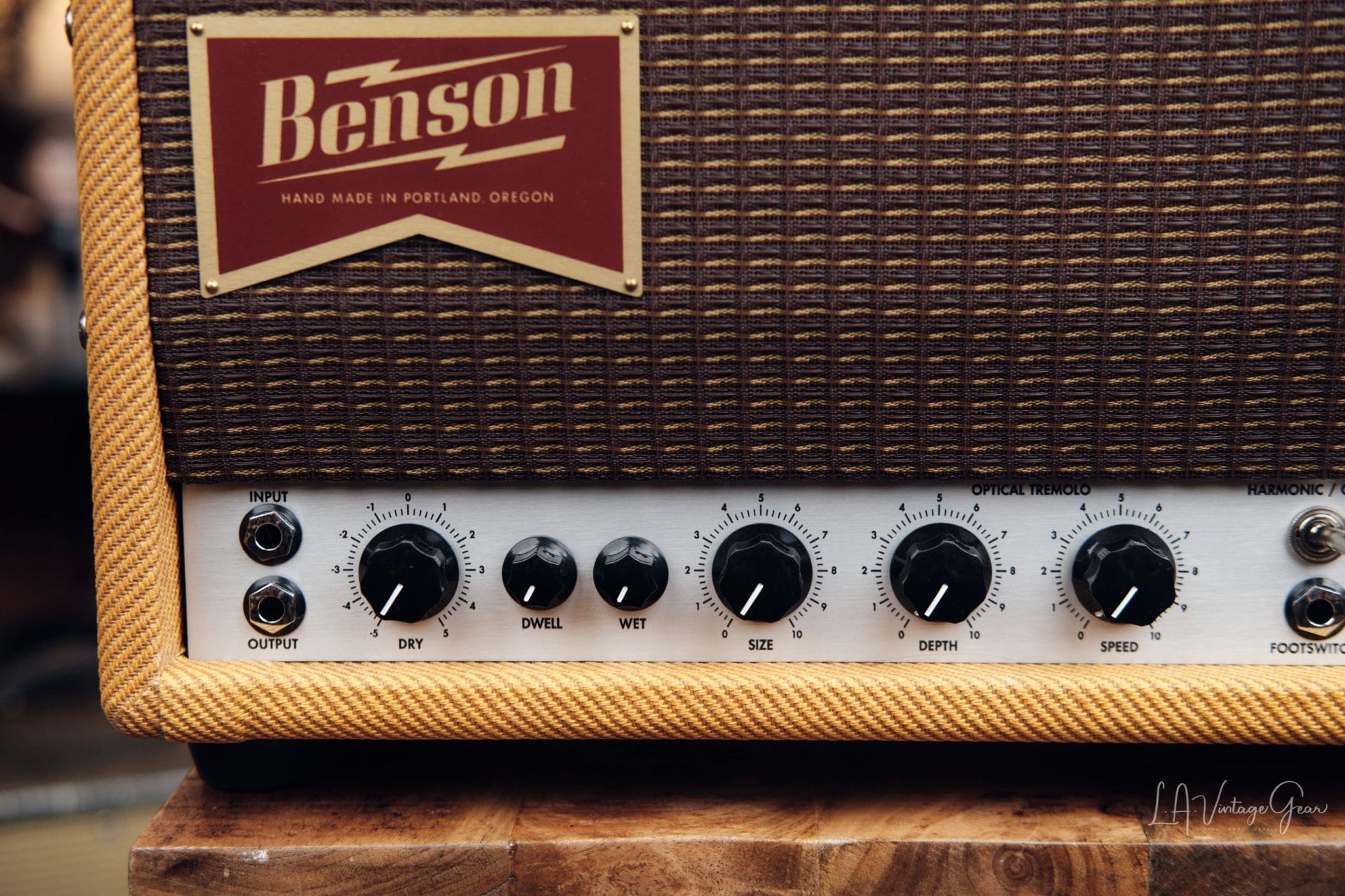 Benson Tall Bird Reverb Plus - Reverb and Optical Tremolo In Aged Tweed!! - Image 3