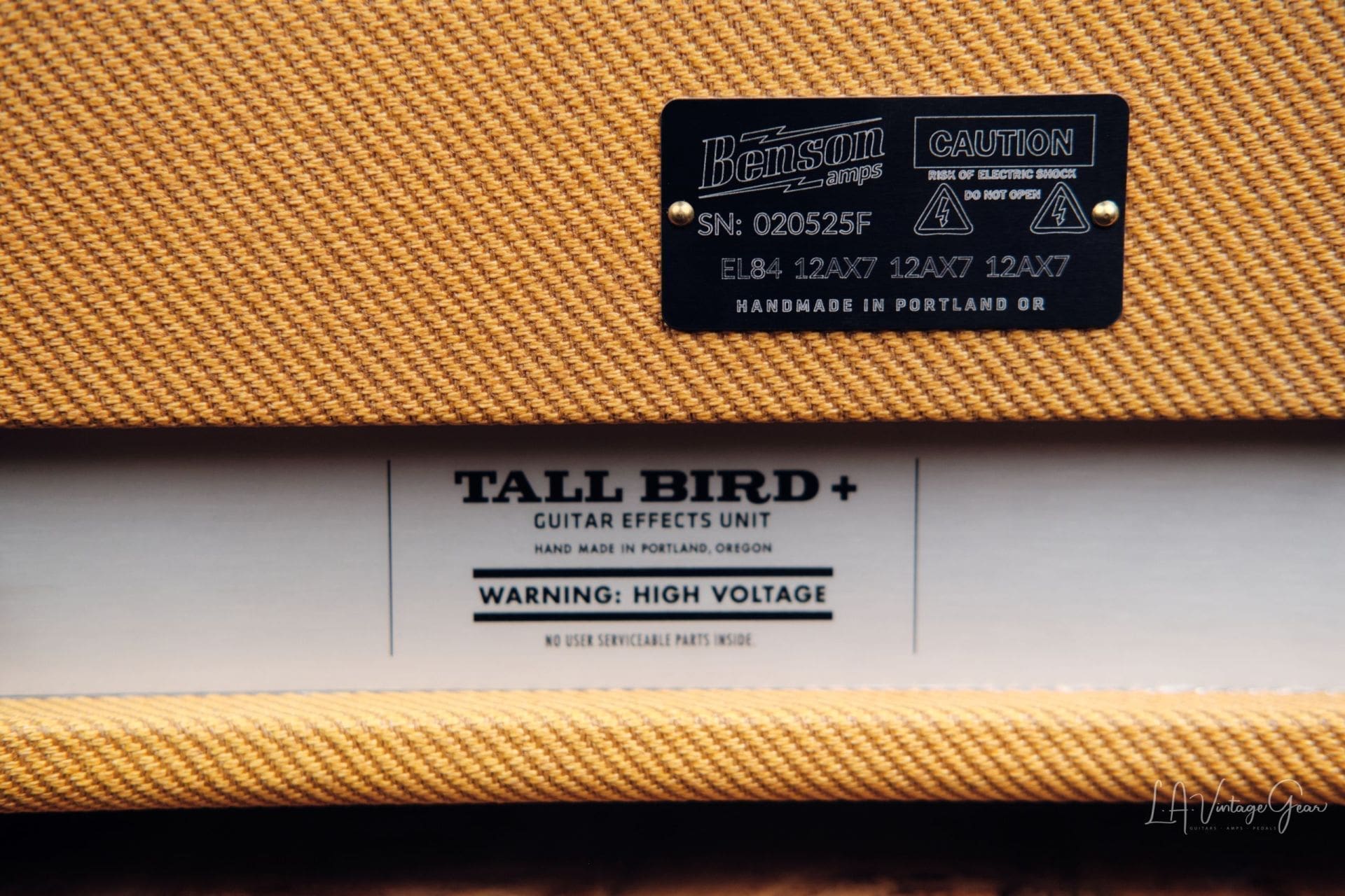 Benson Tall Bird Reverb Plus - Reverb and Optical Tremolo In Aged Tweed!! - Image 6