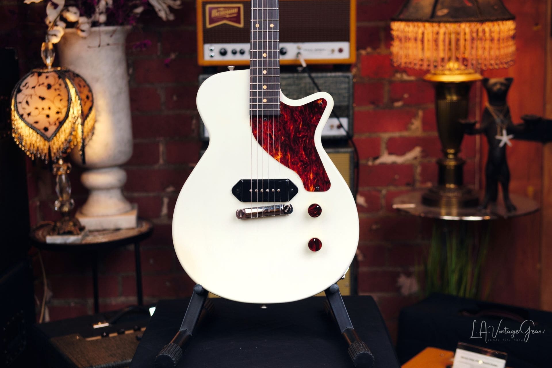 Grez Mendocino Jr - In a White Finish and Wolftone P-90 Pickup! - Image 2
