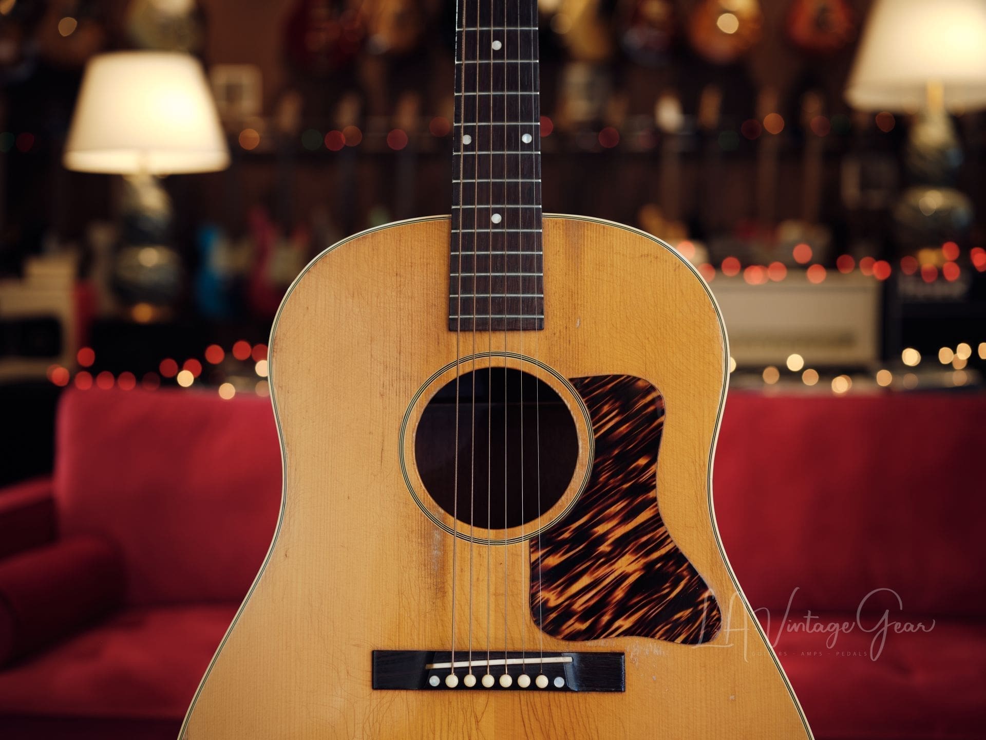 1942 Gibson J 35 Dreadnaught Acoustic Guitar - Natural Finish, All Original, Owners Personal Guitar! - Image 3