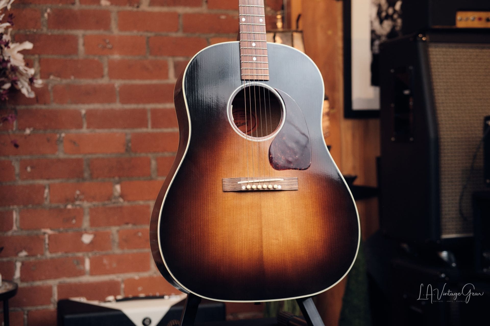 Gibson Acoustic 1942 Banner J-45 Acoustic Guitar - Vintage Sunburst - Image 4