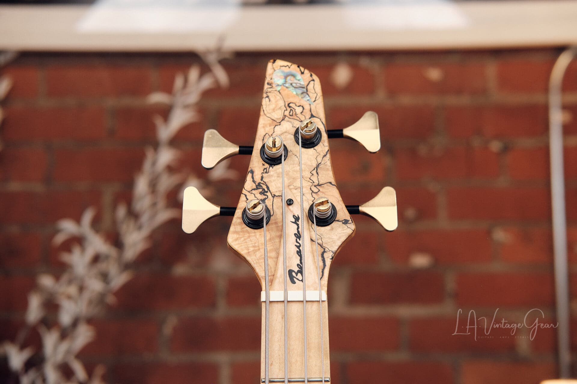 Benavente Single Cut Electric Bass – Beautiful Spalted Maple Top