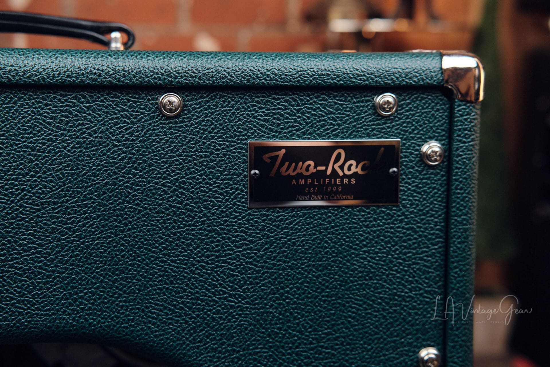 Two Rock Classic Reverb Signature 100W Head and 4x10 Cab - British Racing Green Tolex! - Image 13