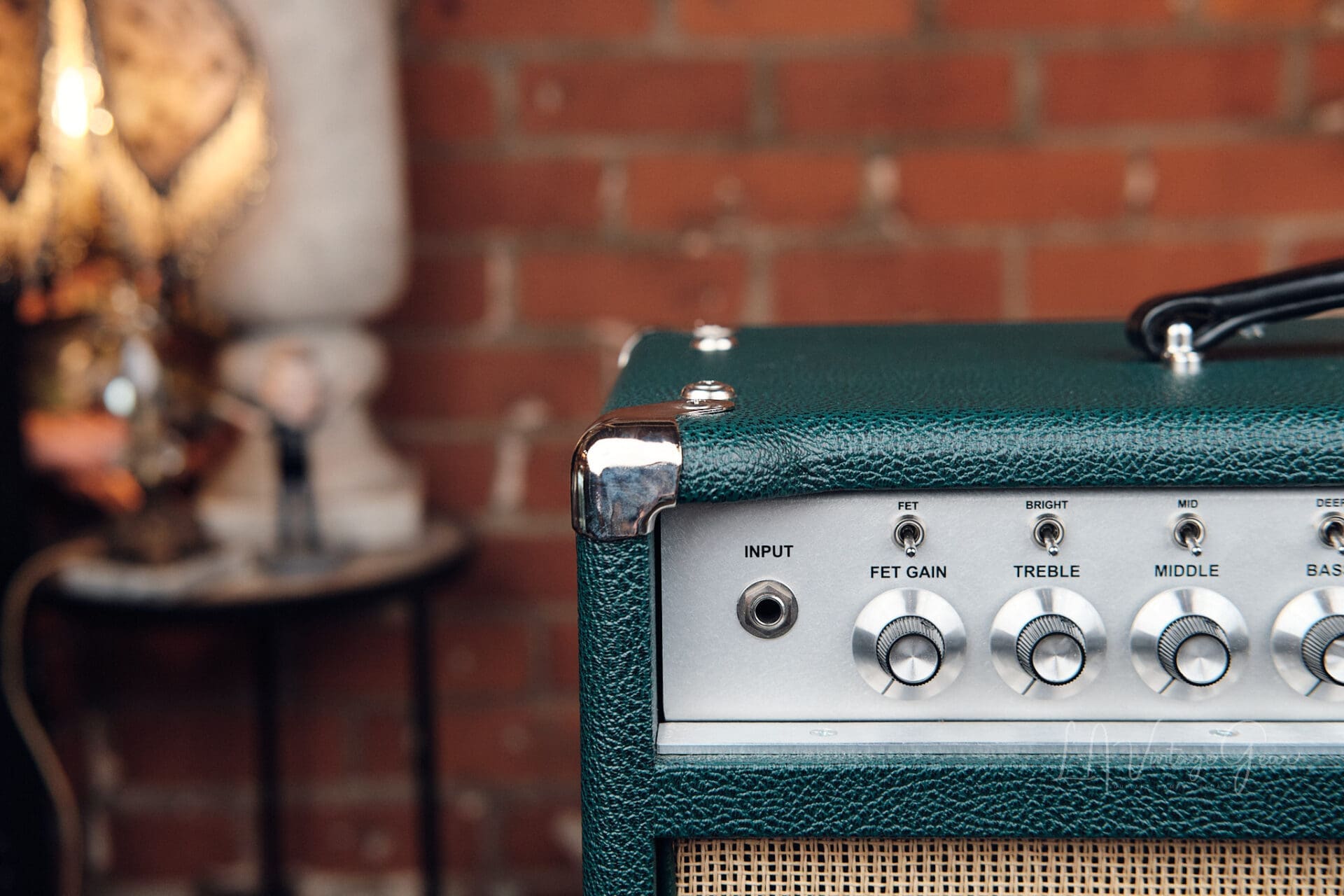 Two Rock Classic Reverb Signature 100W Head and 4x10 Cab - British Racing Green Tolex! - Image 3