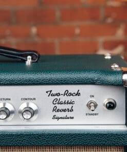Two Rock Classic Reverb Signature 100W Head and 4x10 Cab - British Racing Green Tolex! - Image 4