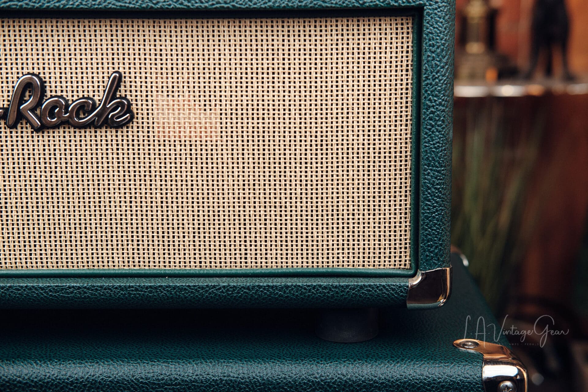 Two Rock Classic Reverb Signature 100W Head and 4x10 Cab - British Racing Green Tolex! - Image 6