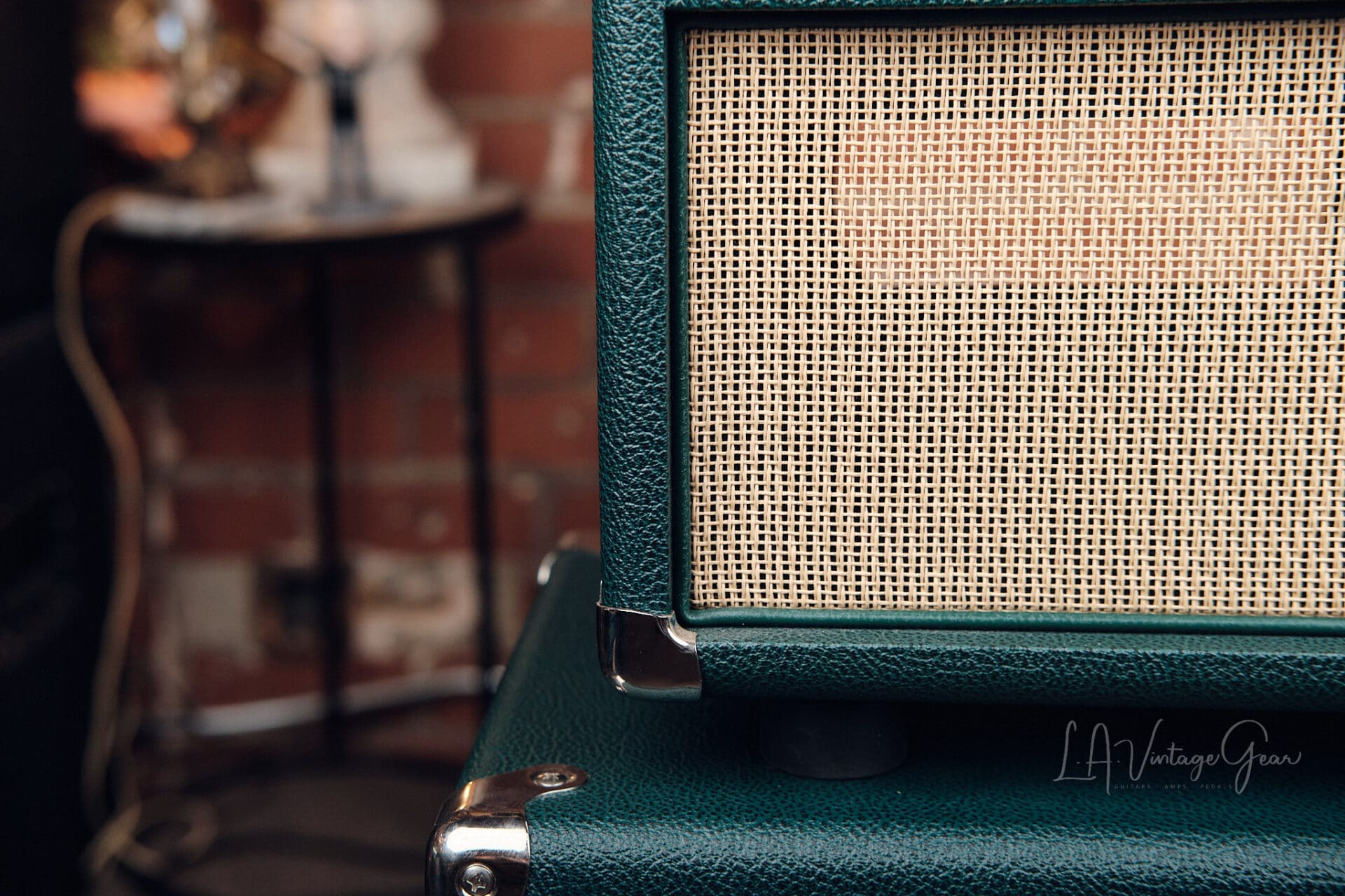 Two Rock Classic Reverb Signature 100W Head and 4x10 Cab - British Racing Green Tolex! - Image 5