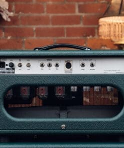 Two Rock Classic Reverb Signature 100W Head and 4x10 Cab - British Racing Green Tolex! - Image 8