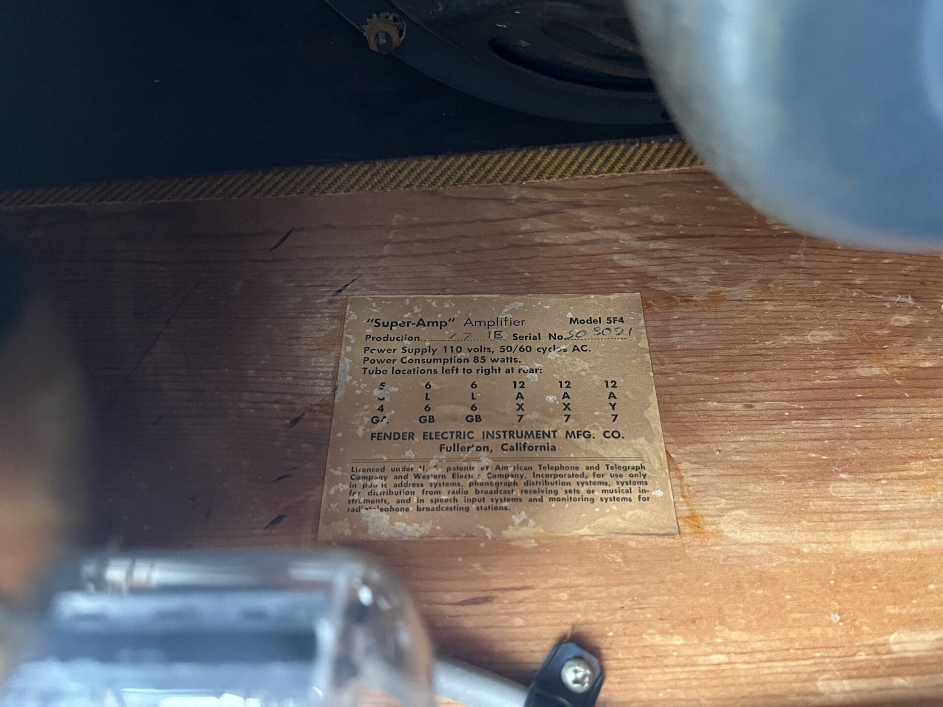 1959 Fender 5F4 Tweed Super Combo Amp - Killer Tweed Tones! - Image 21