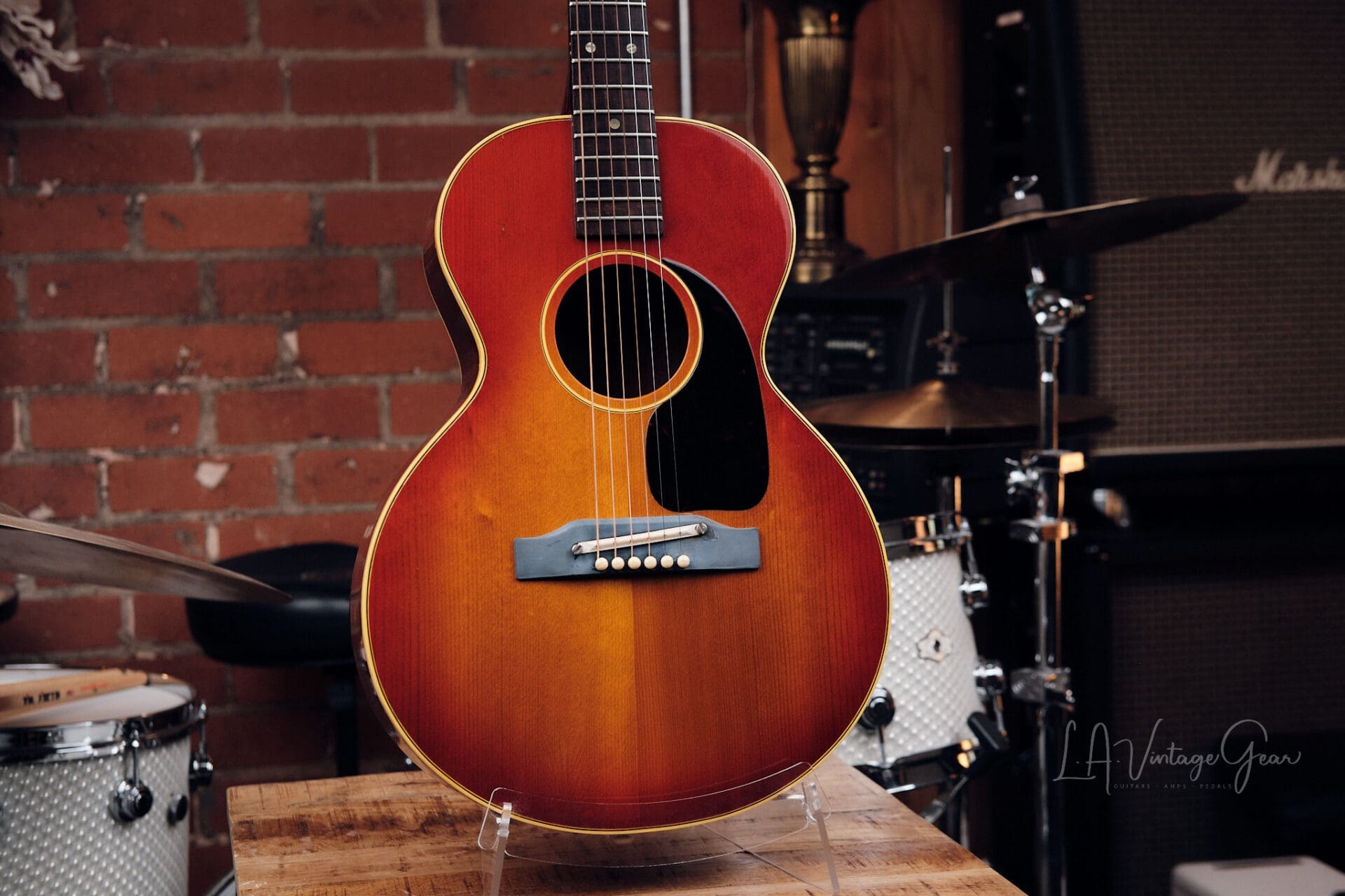 1966 Gibson B-25 3/4 Acoustic Guitar – Sunburst w/ Original Chipboard Case - Image 3