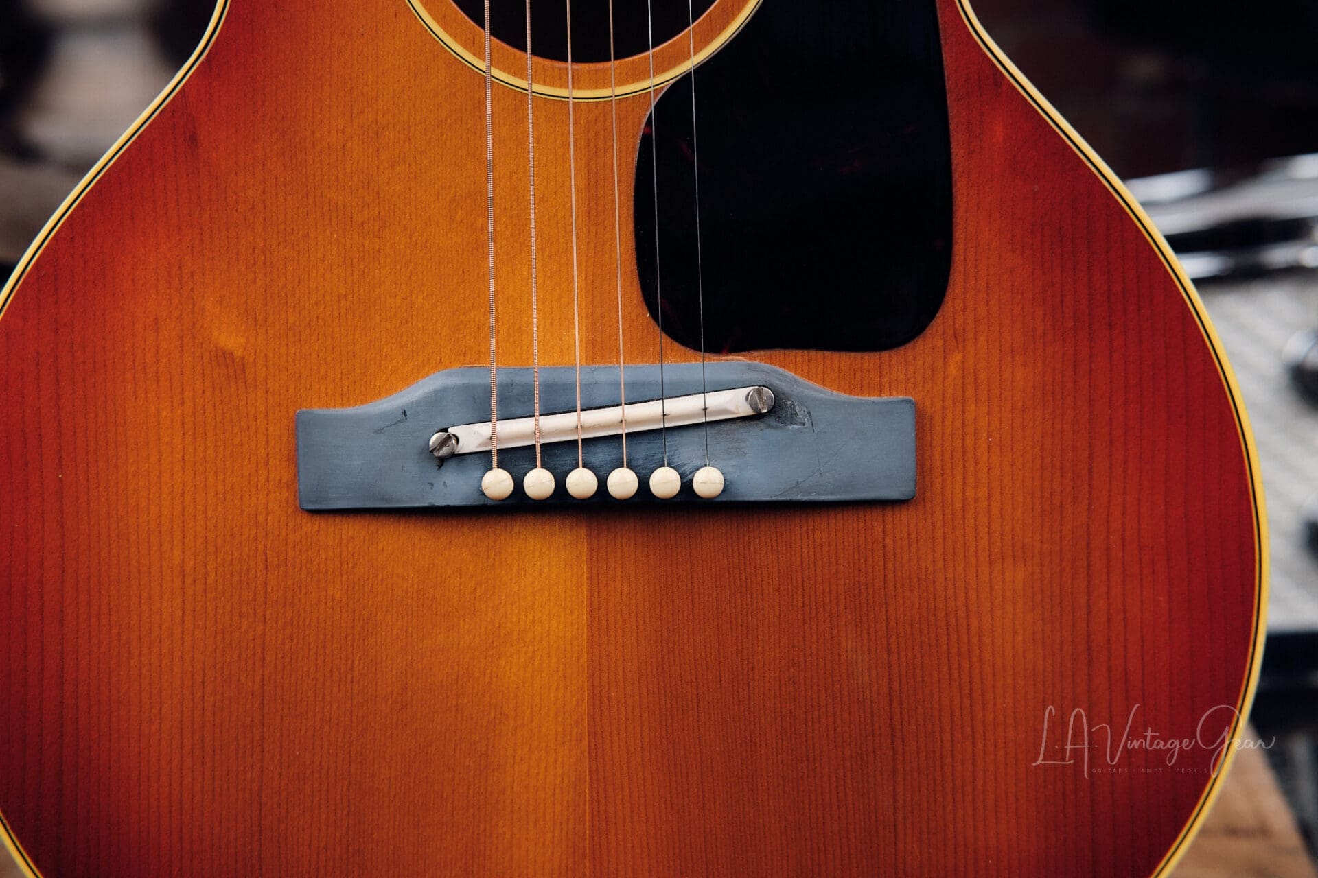 1966 Gibson B-25 3/4 Acoustic Guitar – Sunburst w/ Original Chipboard Case - Image 6