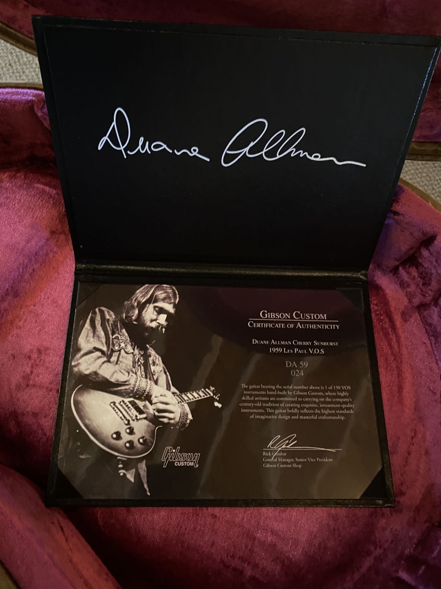 Gibson 'Duane Allman' '59 Custom Les Paul VOS (2013) - Includes COA & All Case Candy! - Image 16