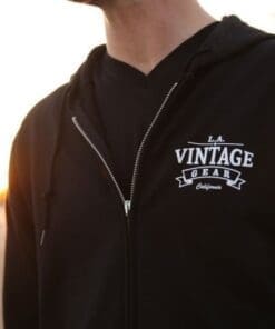L.A. Vintage Gear Zip Up Hoodie with Front & Back Logo - Size XXL