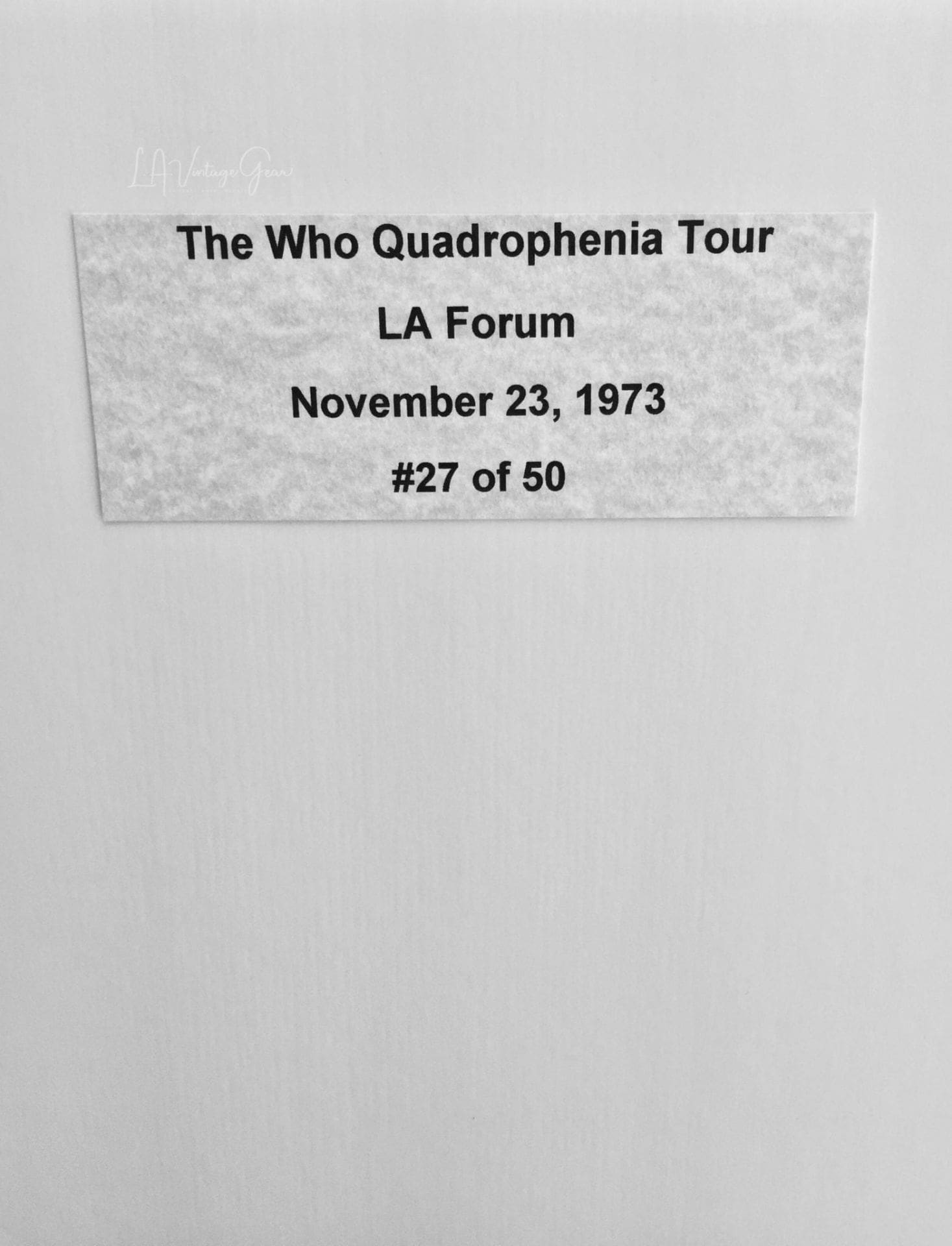 The Who - Quadrophenia Tour 1973 -Authentic Concert Photo by Ed Finnell - B&W - White Matte 20"x24" - Image 2