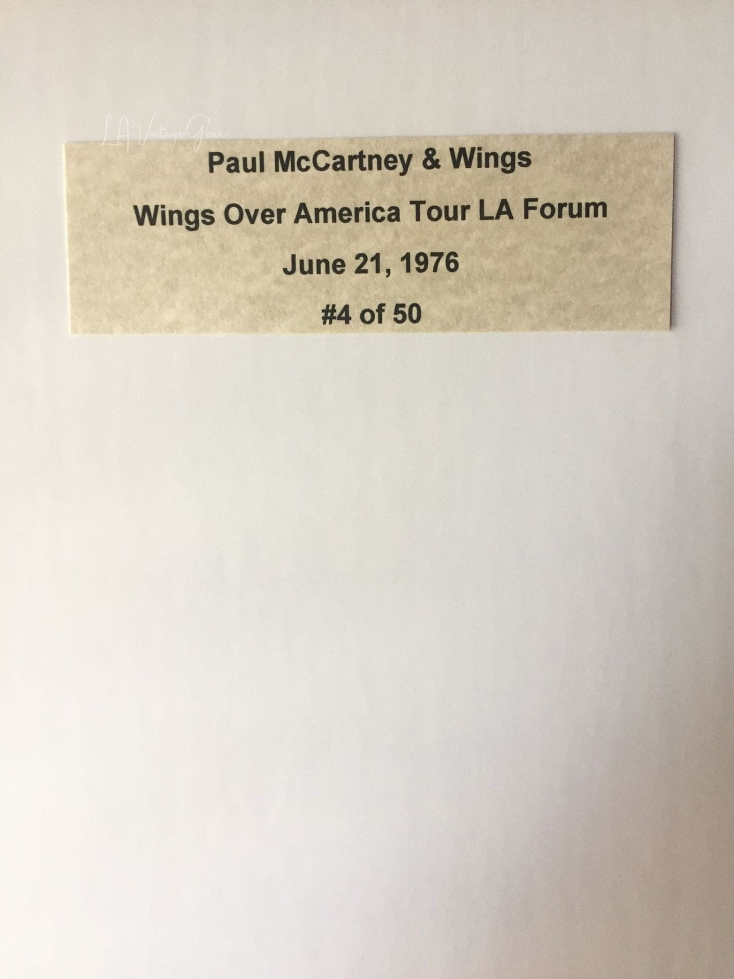 Paul McCartney - Wings Over America Tour 1976 -Authentic Concert Photo by Ed Finnell - B&W - White Matte 20"x24" - Image 2