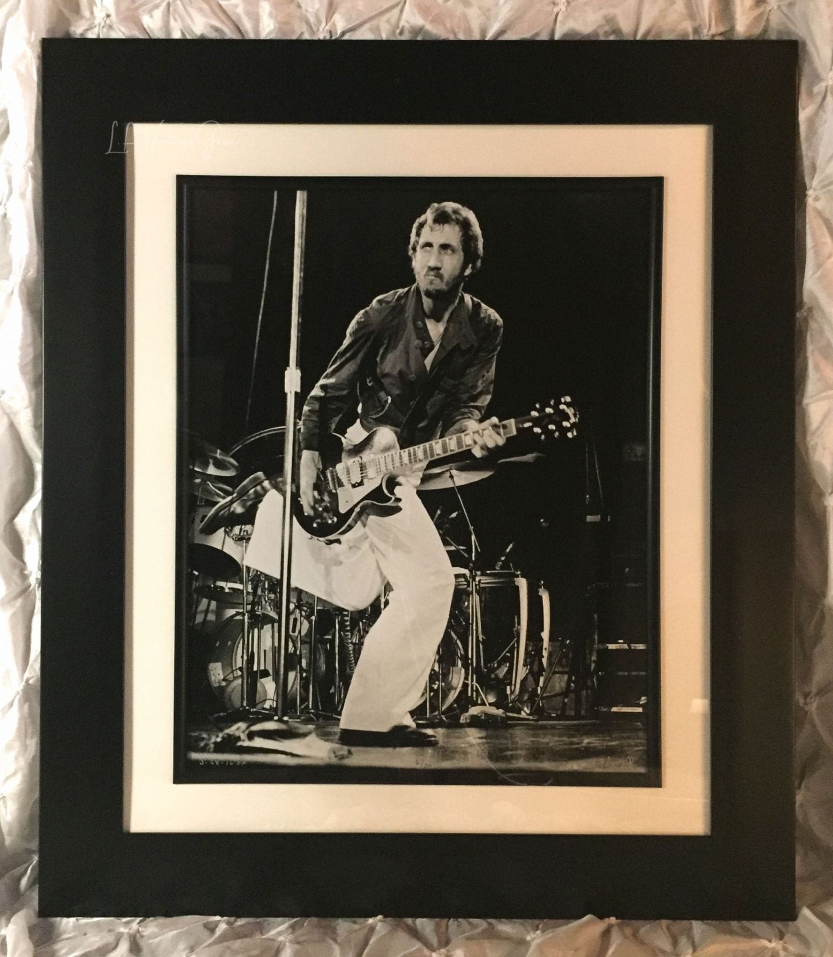 Pete Townsend - The Who By Numbers Tour - Winterland Ballroom, San Francisco March 28, 1976 - FRAMED Authentic Concert Photo by Ed Finnell on 25"x29"