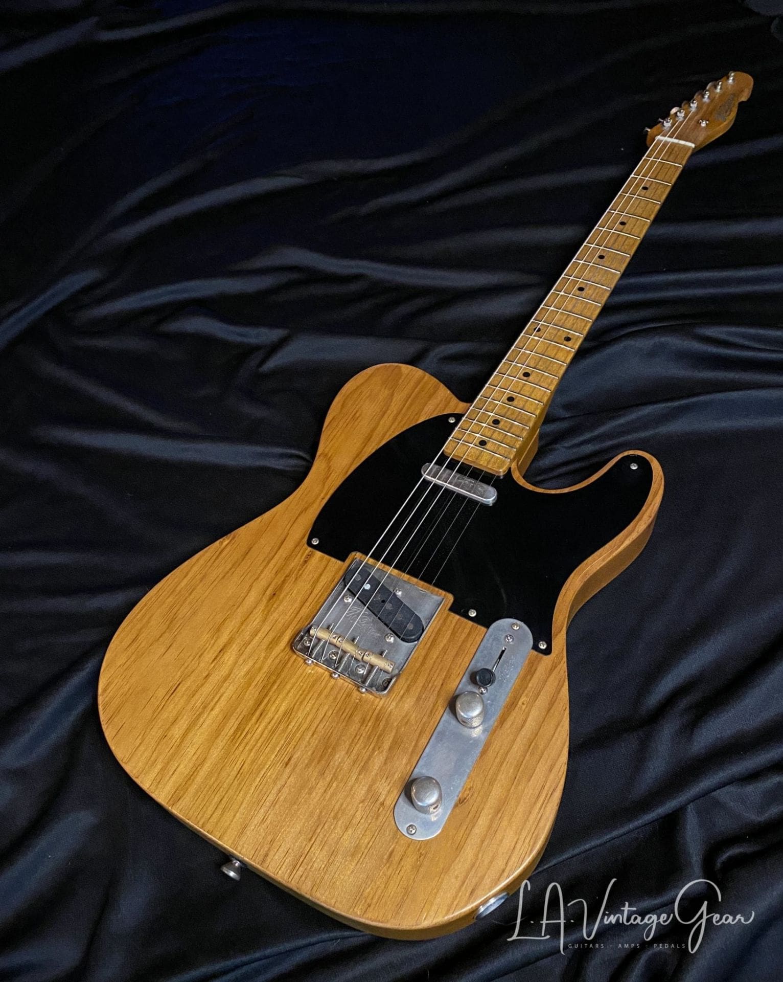 (SOLD) K-Line Truxton Black Guard 'NoCaster' T -Style Electric Guitar with a Roasted Pine Body