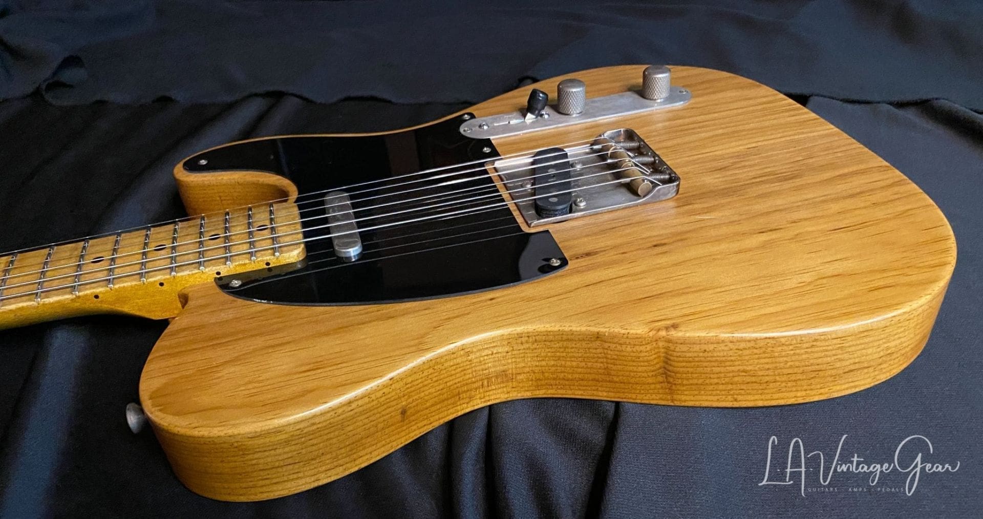 (SOLD) K-Line Truxton Black Guard 'NoCaster' T -Style Electric Guitar with a Roasted Pine Body - Image 14