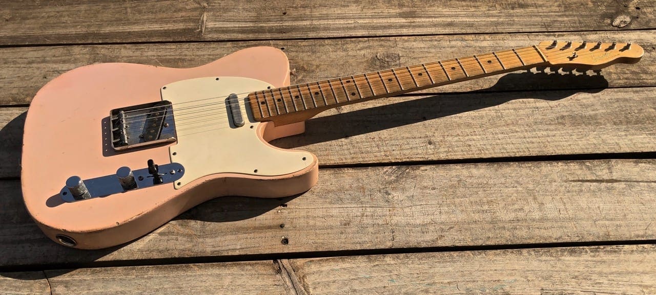 (SOLD) Danocaster 'Shell Pink' Single Cut Electric Guitar - Image 2