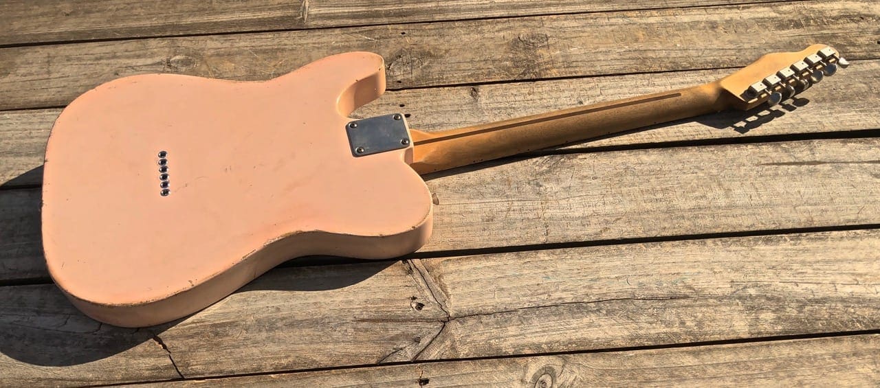 (SOLD) Danocaster 'Shell Pink' Single Cut Electric Guitar - Image 7