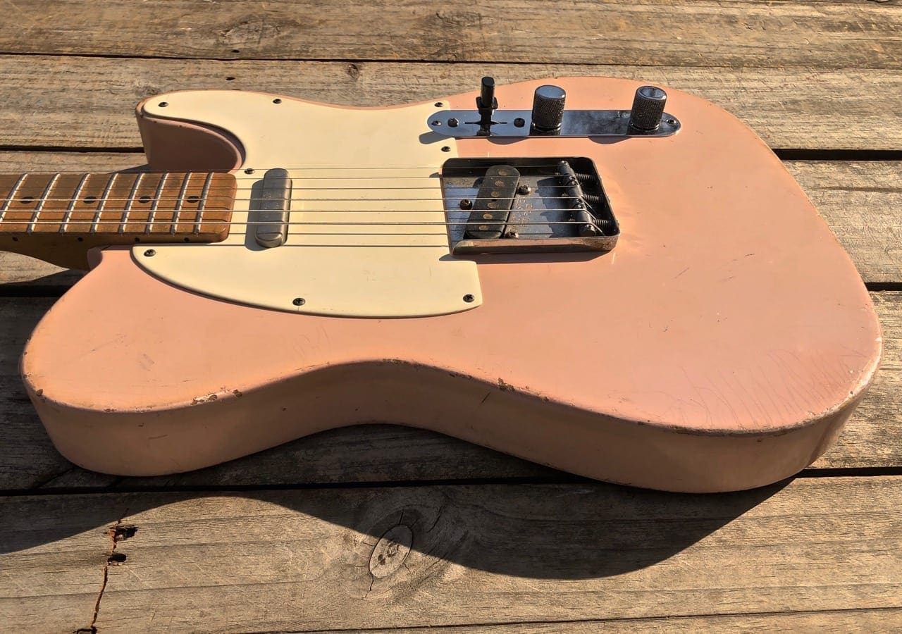 (SOLD) Danocaster 'Shell Pink' Single Cut Electric Guitar - Image 4