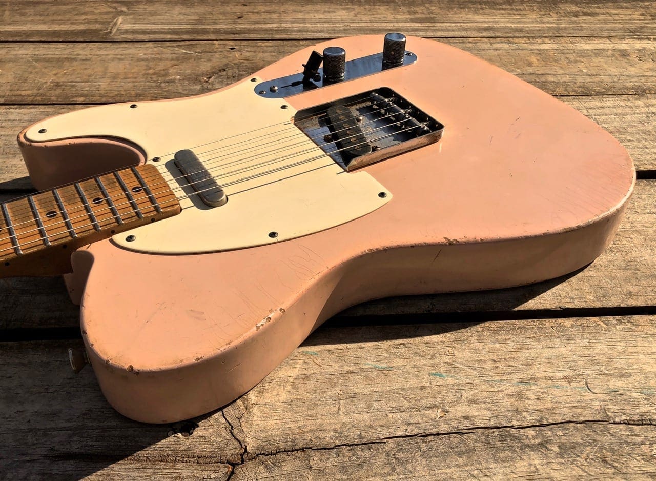 (SOLD) Danocaster 'Shell Pink' Single Cut Electric Guitar - Image 5