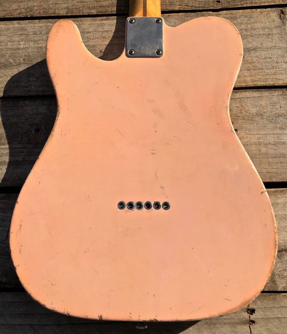 (SOLD) Danocaster 'Shell Pink' Single Cut Electric Guitar - Image 8