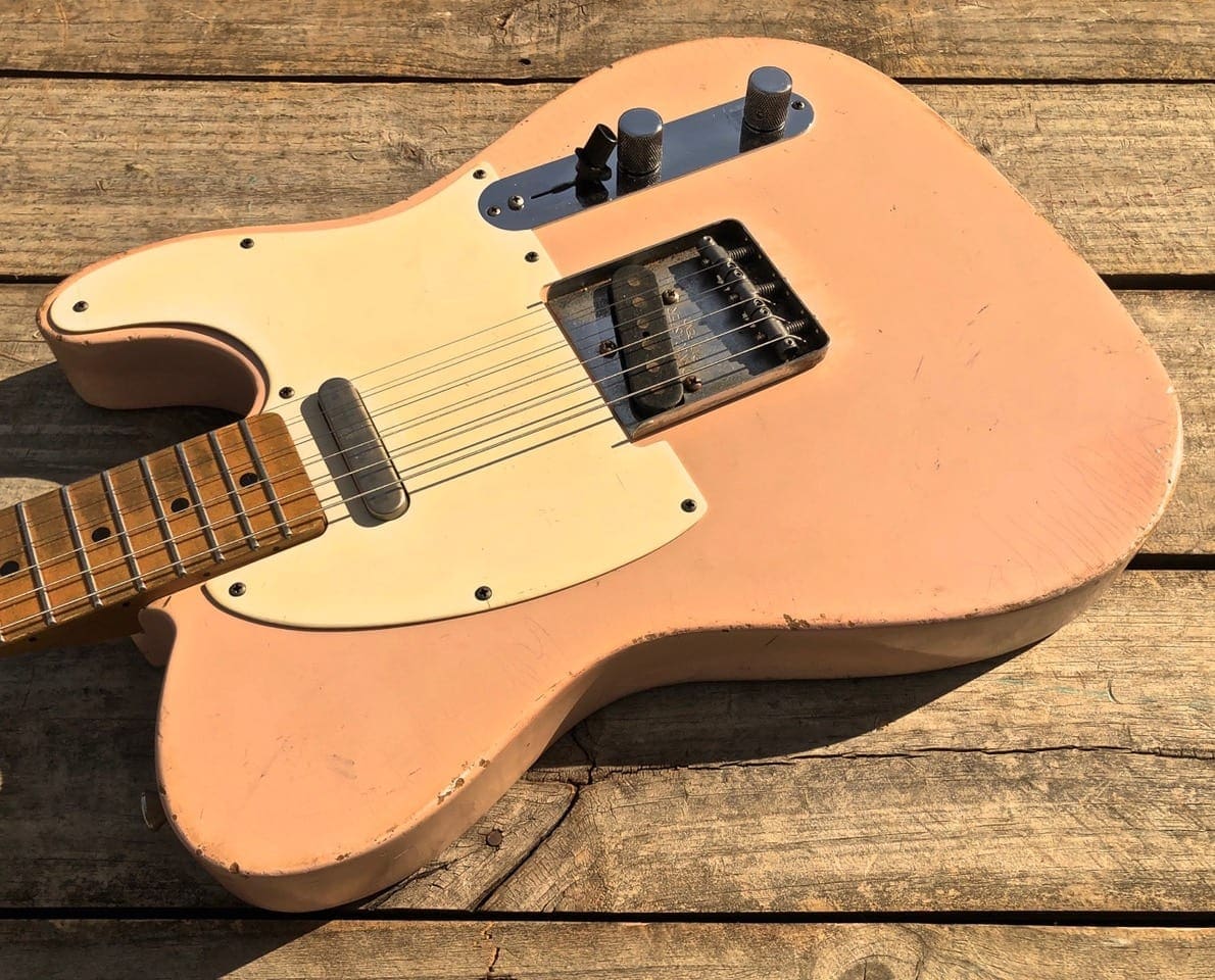 (SOLD) Danocaster 'Shell Pink' Single Cut Electric Guitar - Image 6