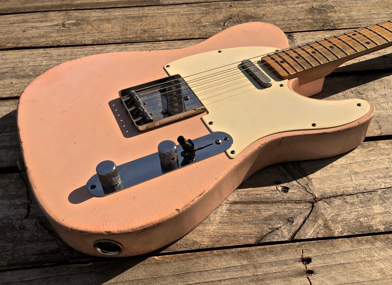 (SOLD) Danocaster 'Shell Pink' Single Cut Electric Guitar