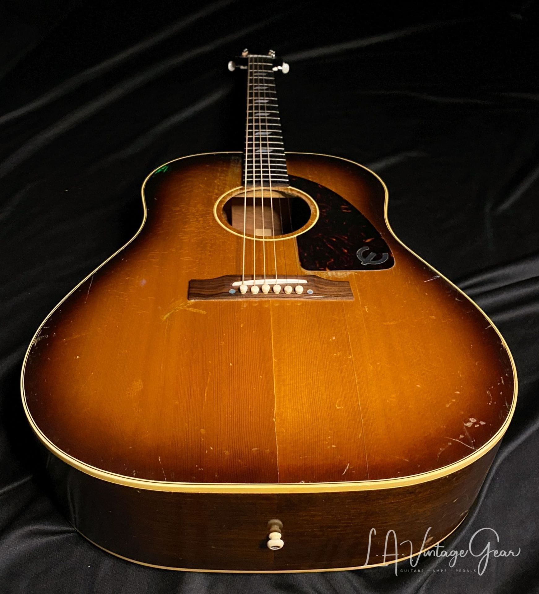 Epiphone Texan FT79 Acoustic Guitar -1962 Tobacco Sunburst - Image 3